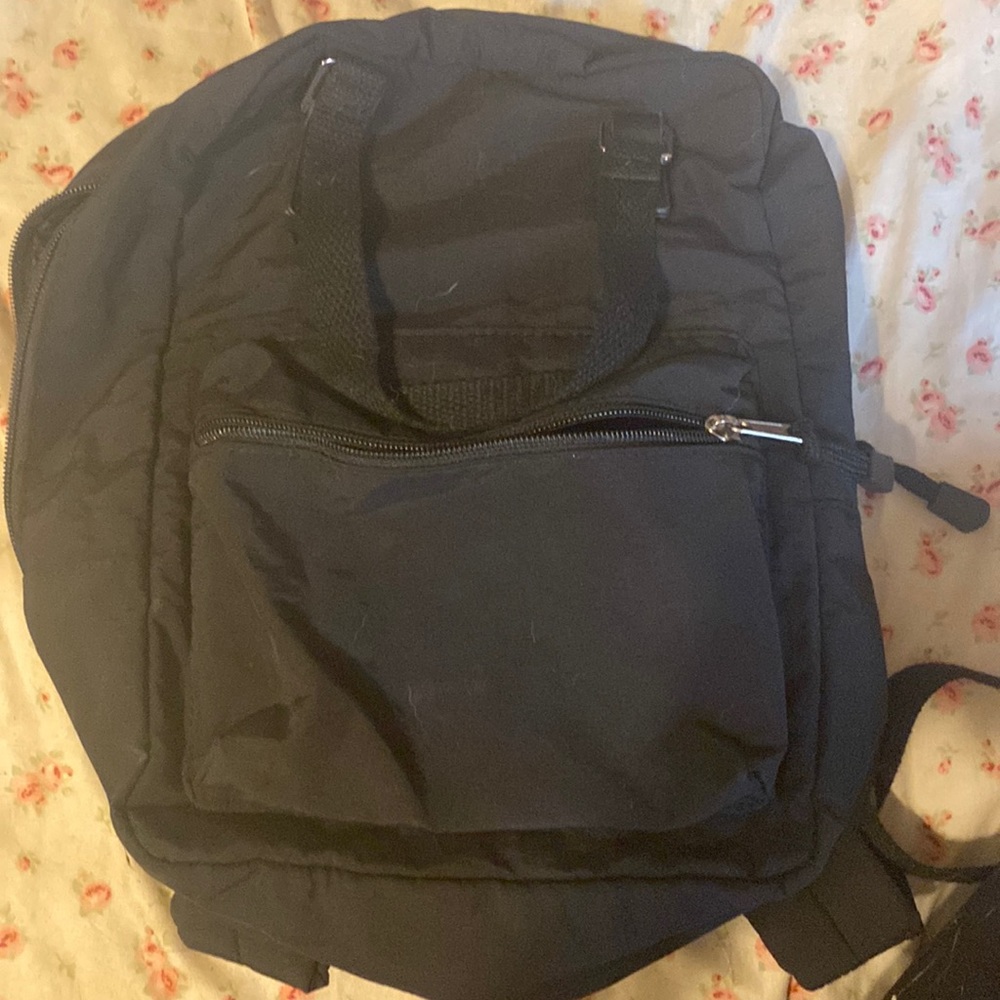 black mini backpack